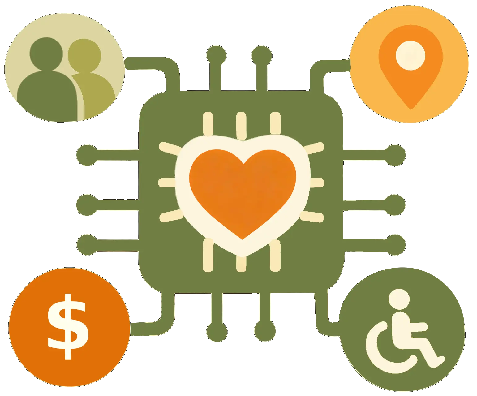 Icon representing a matching engine