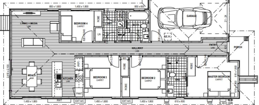 SIL/ MTA Vacancy: Newly built NDIS home in Blakeview — Floorplan 1