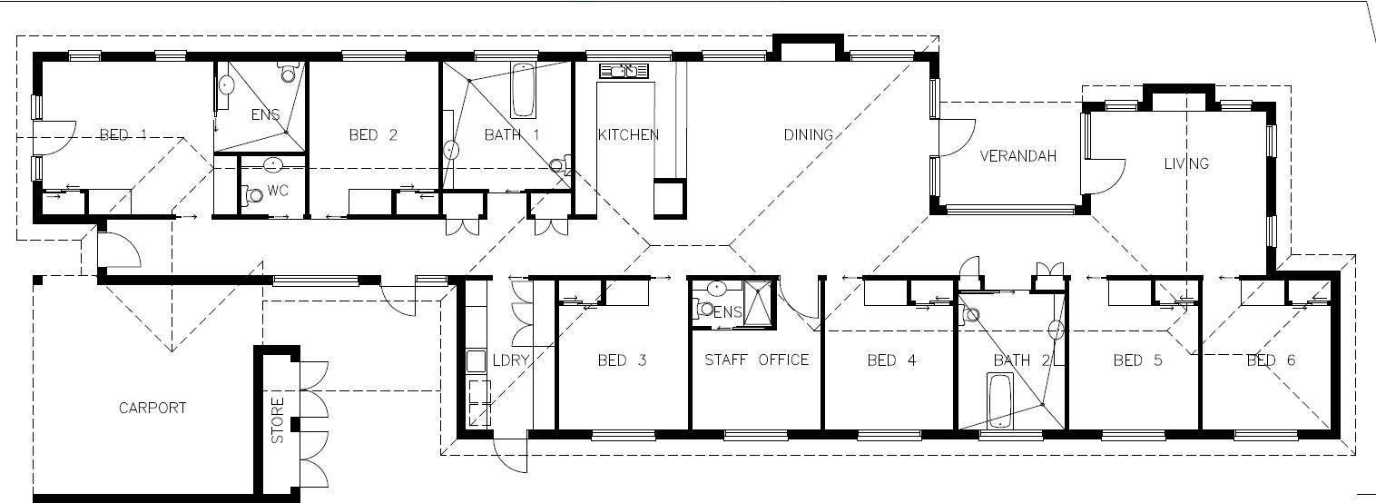 Two bedrooms available in this appealing Fully Accessible home in leafy Carrum. — Floorplan 1