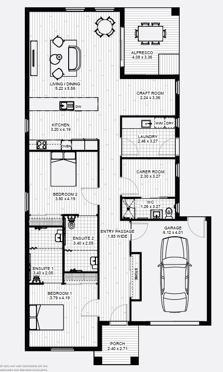BRAND NEW SDA : HPS/ FA / IL in "LARA" — Floorplan 1