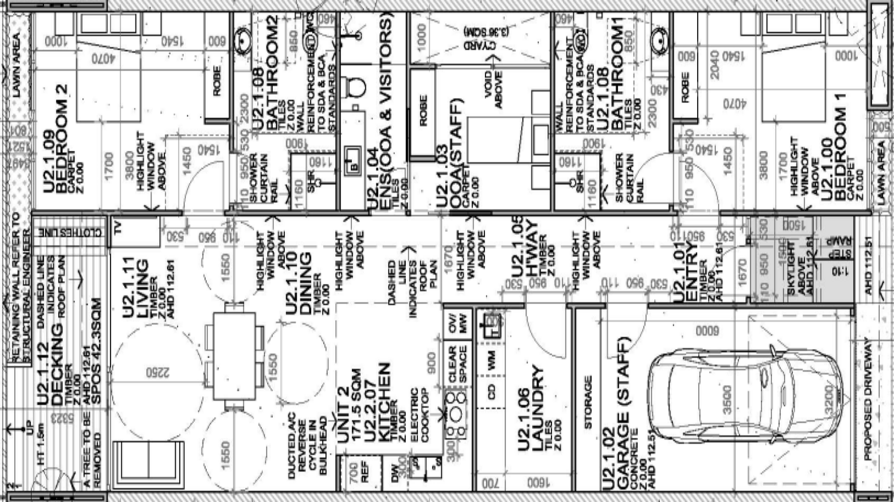 SDA FA 2 x 2 Bedroom Villas plus OOA Kilsyth, Vic  200 — Floorplan 1