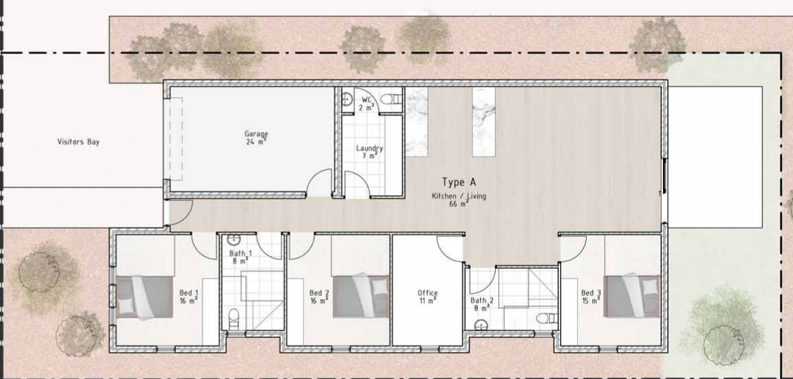 Beautiful West End Villas in beachside Geraldton — Floorplan 1