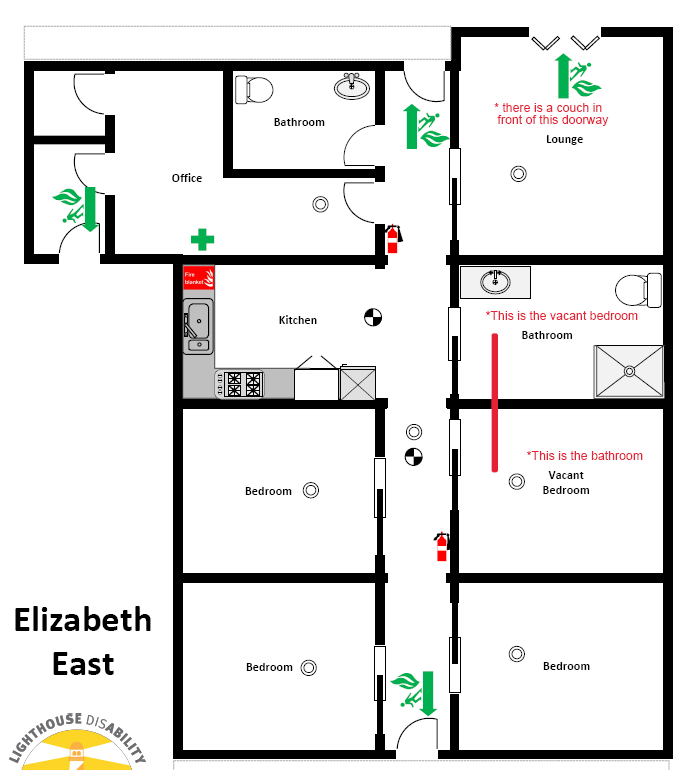 Elizabeth East - 1br Available - Basic Share Home — Floorplan 1