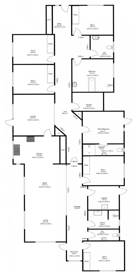 Relaxed, comfortable home with SDA High Physical Support in beautiful Brighton — Floorplan 1