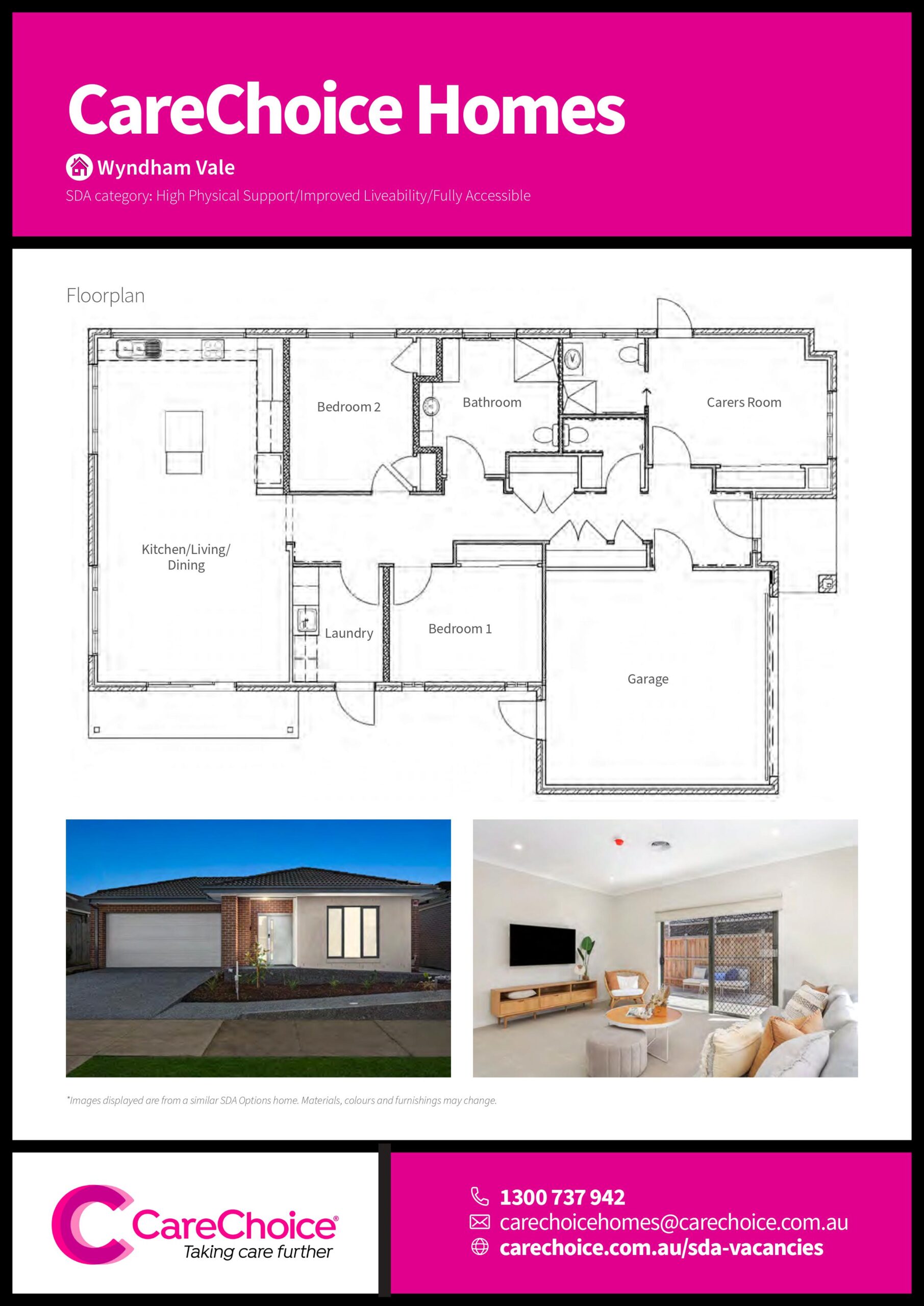 Wyndham Vale – x2 HPS/IL/FA 2 Bedroom Homes Available Now — Floorplan 1