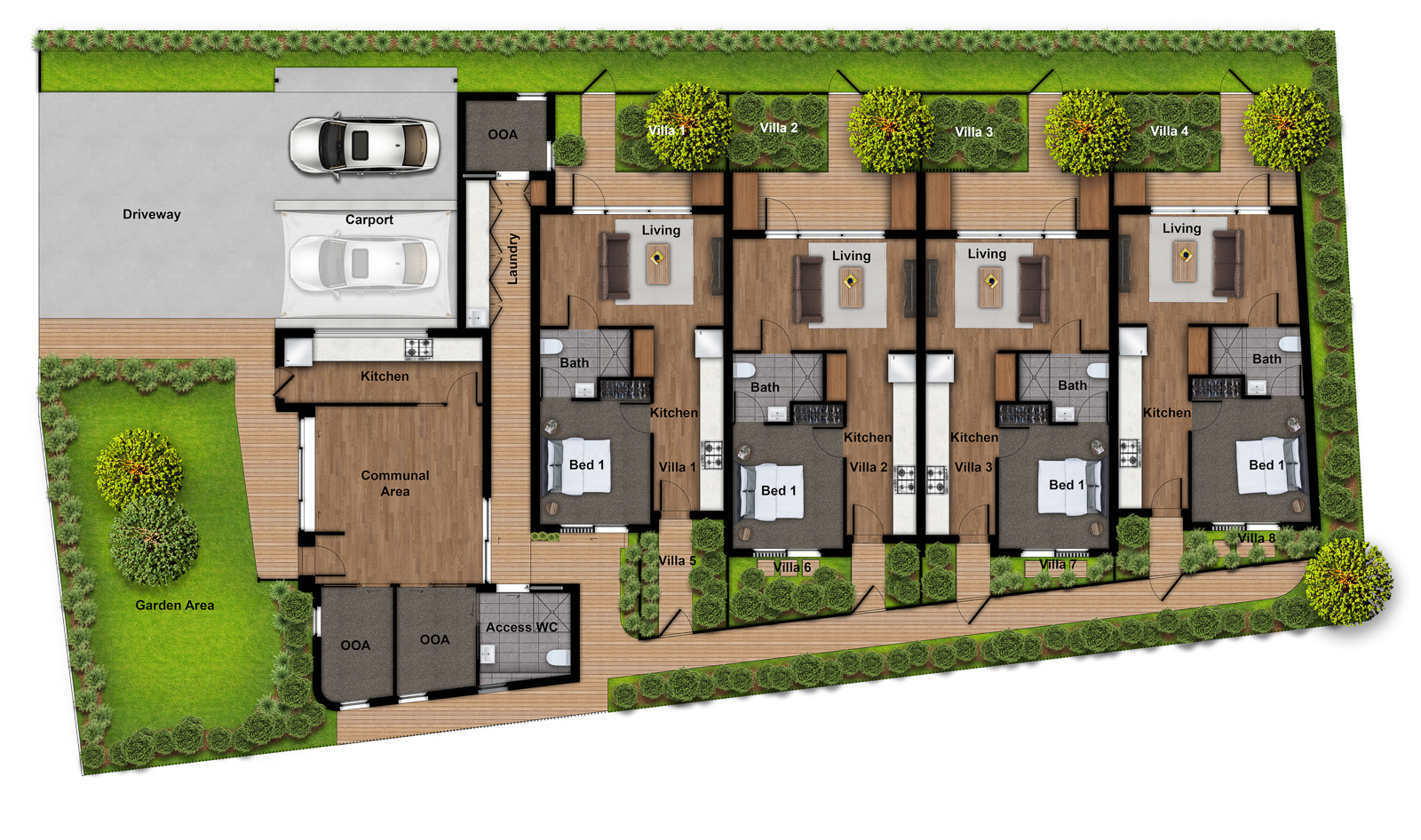 Doveton, VIC - Villa — Floorplan 1