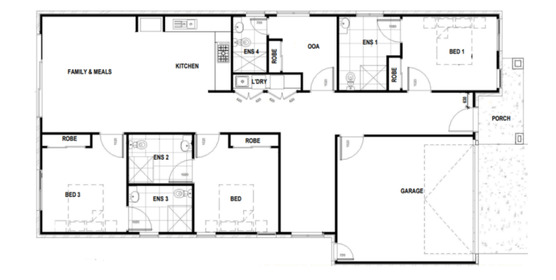 SDA HPS 3 Bedroom House plus OOA Tarneit, Vic | 135 — Floorplan 1