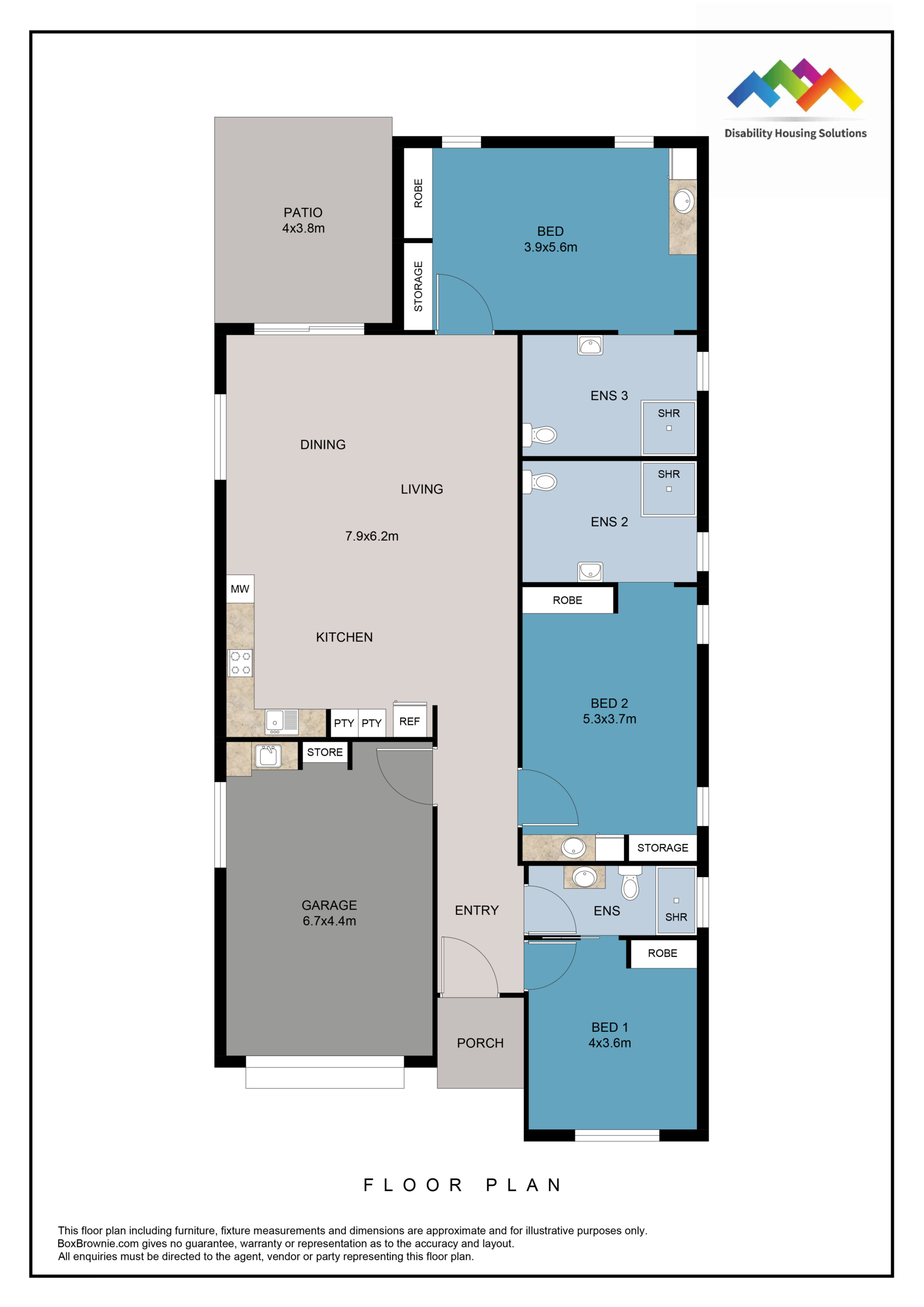 MOUNT LOW, TOWNSVILLE QLD - HIGH PHYSICAL SUPPORT HOUSE — Floorplan 1