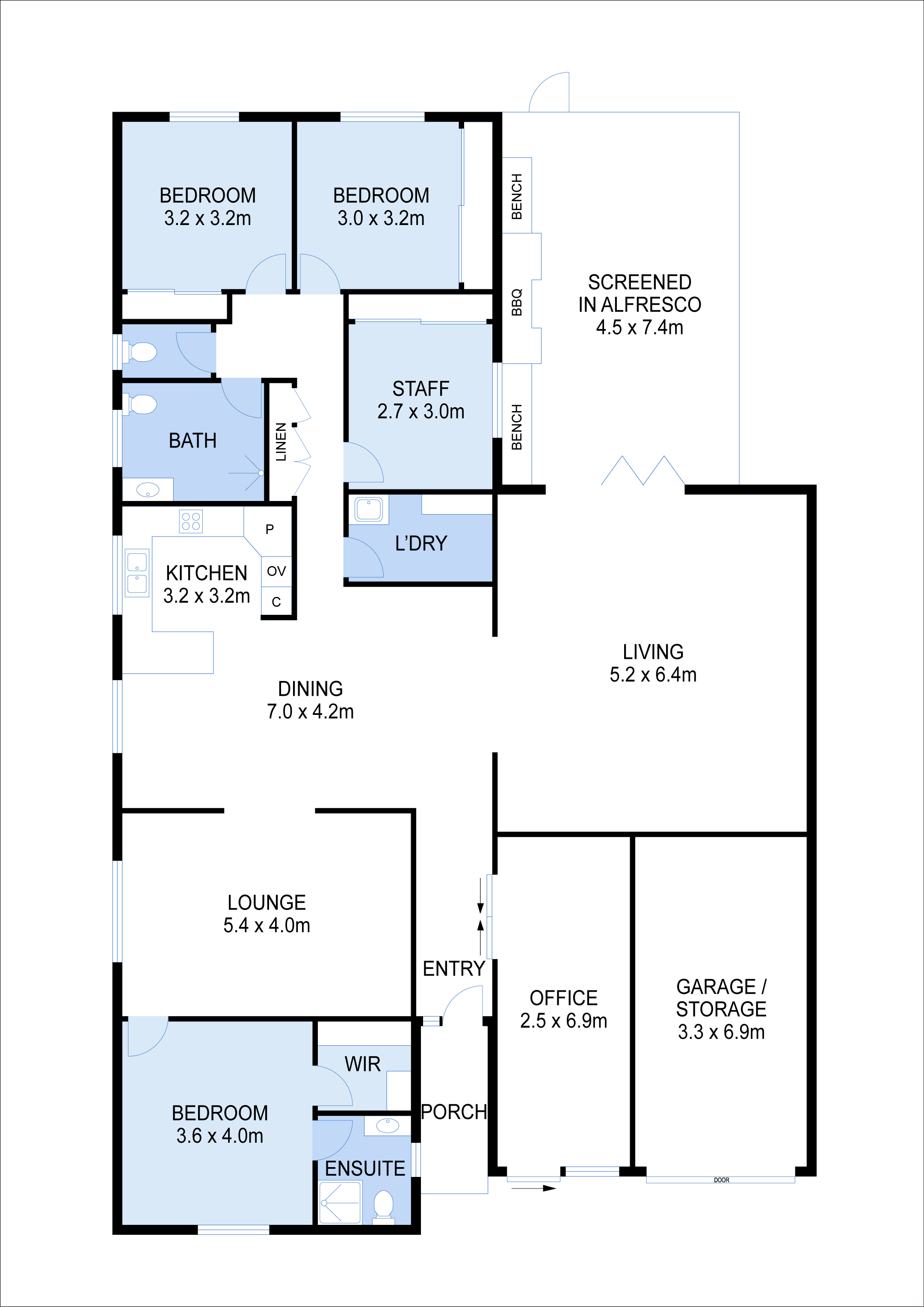 Illoura Cottage — Floorplan 1