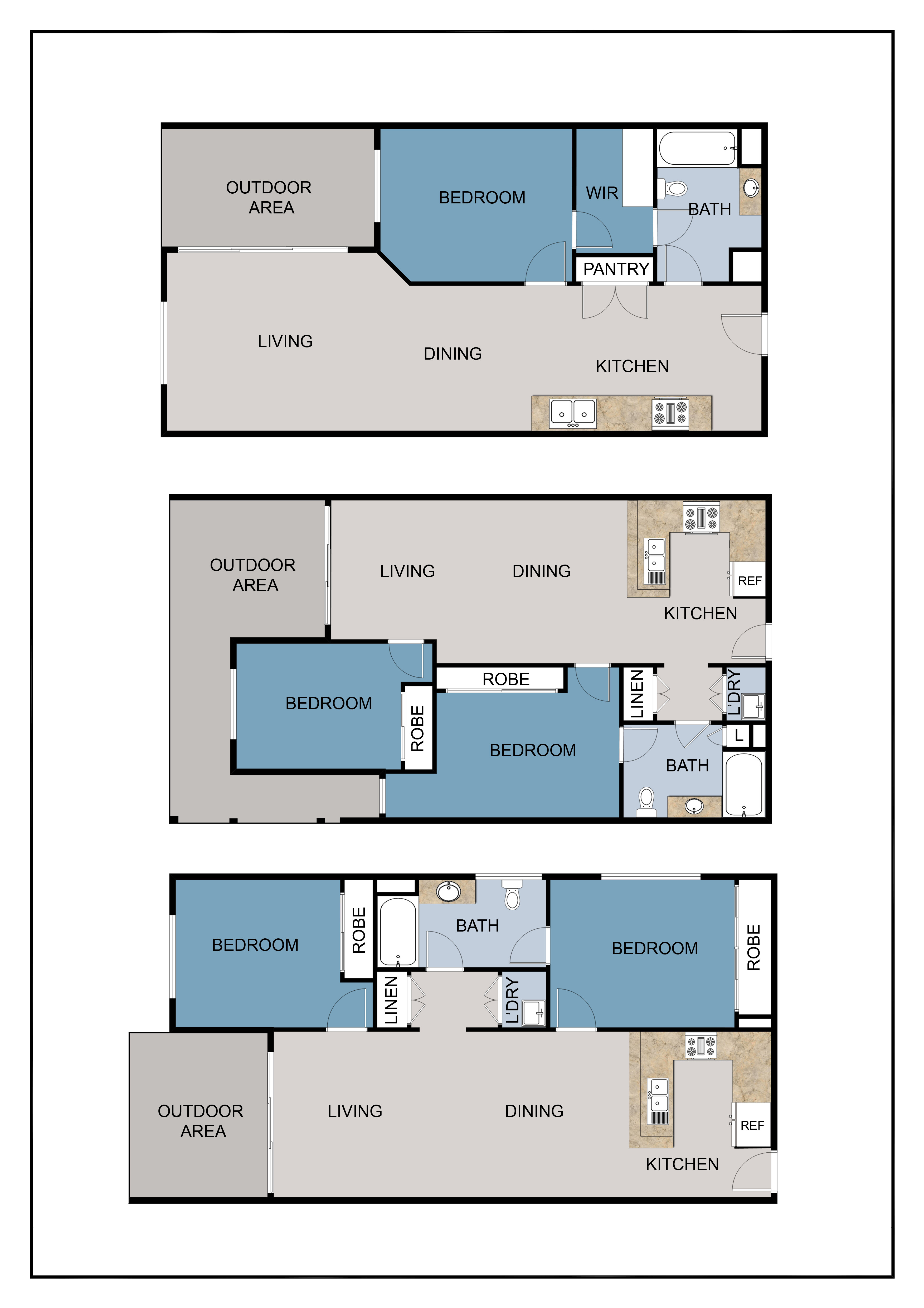 EAGLEBY, QLD – IMPROVED LIVEABILITY APARTMENTS — Floorplan 1