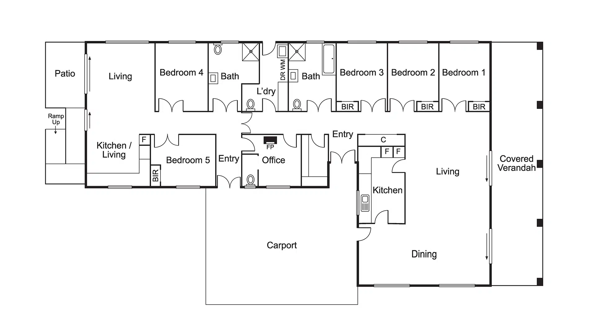 West Ryde – Shared 5-bedroom all male home — Floorplan 1
