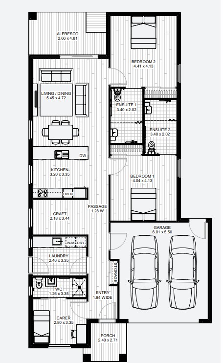 Accessible 2-Bedroom HPS Property - Alrose Grove, Deanside — Floorplan 1