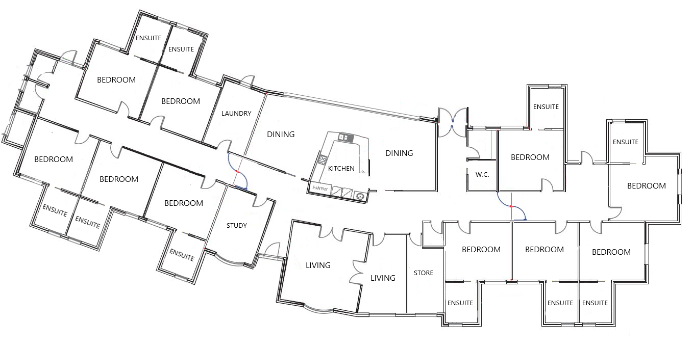 Vacancy in a specialist neurological multidisciplinary care home- Burwood East — Floorplan 1