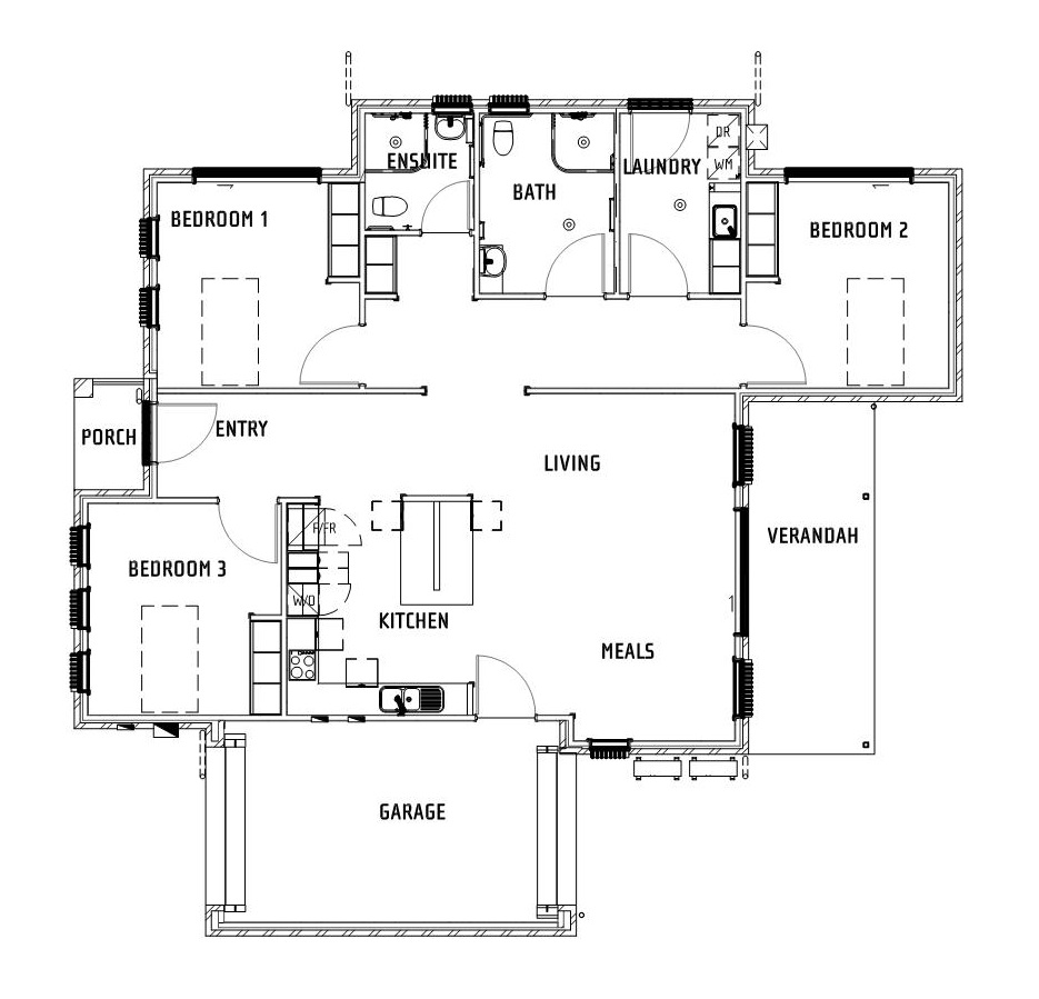 Vacancy in spacious SDA home near the beach — Floorplan 1