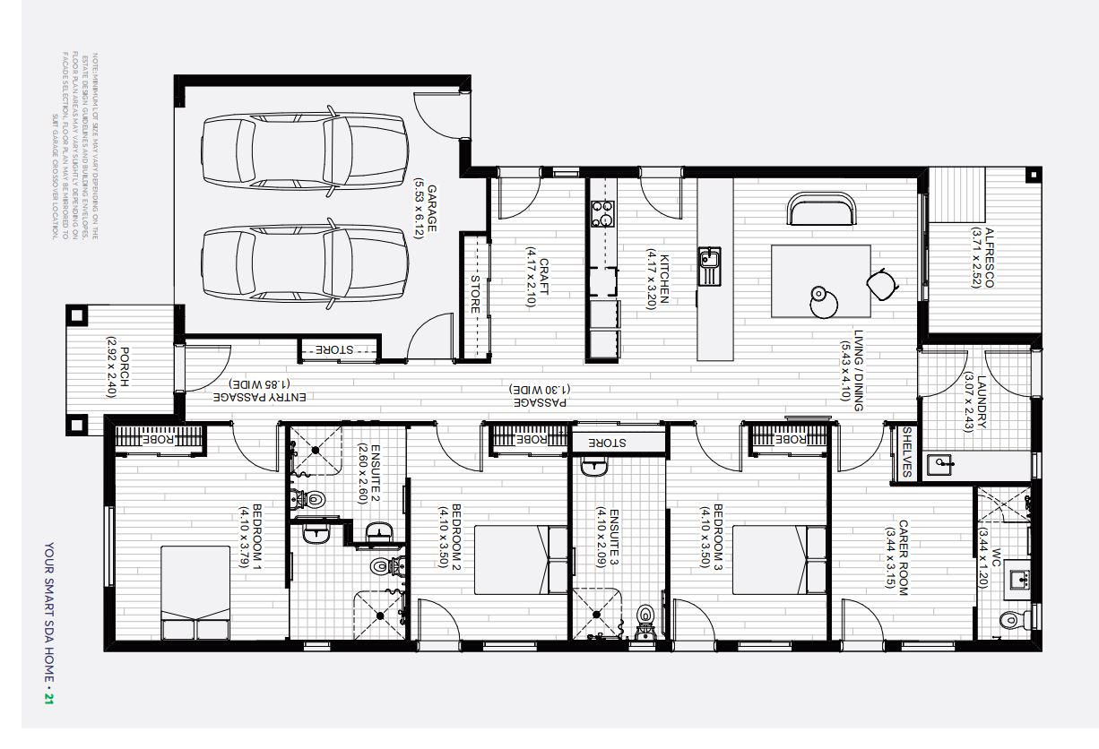 Brand New luxury SDA home Wollert — Floorplan 1