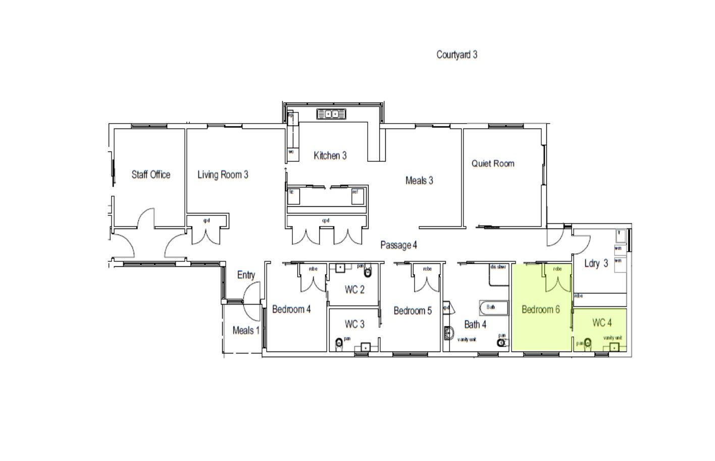 One vacancy with ensuite in three bedroom villa in Horsham — Floorplan 1