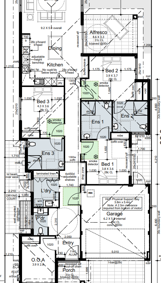 3 Bed High Physical Support House in Ridgewood - AVAILABLE - Incl OOA Room! — Floorplan 1