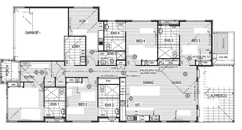 One Mile 4 Bed, bath + OOA — Floorplan 1