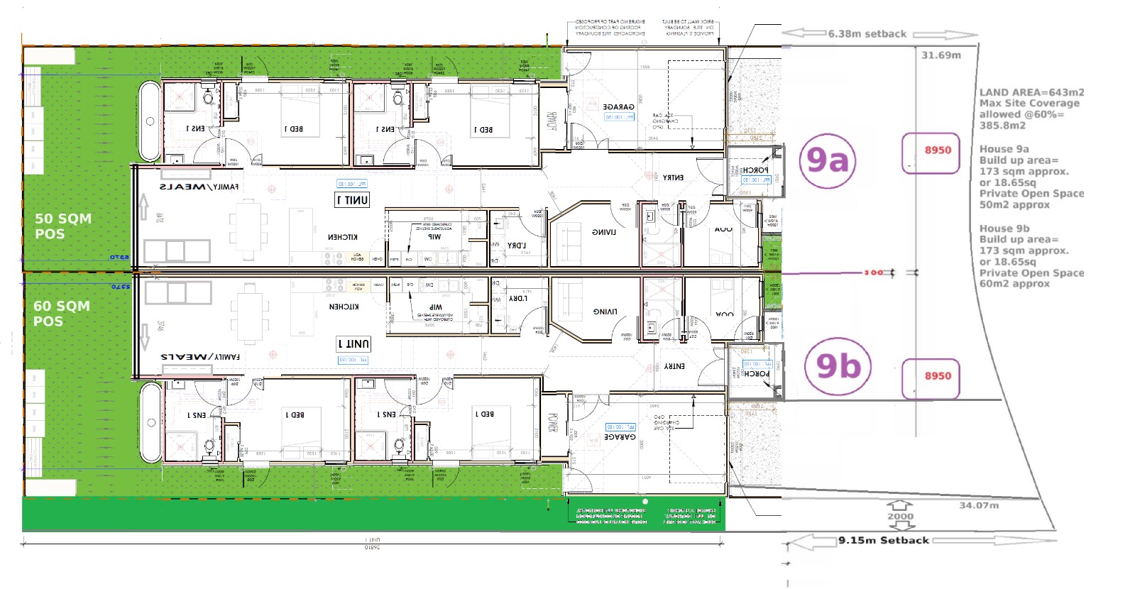 New 8 STAR-2 BED HPS/FA + OOA + 2 Living + 3 Toilets/ Showers — Floorplan 1