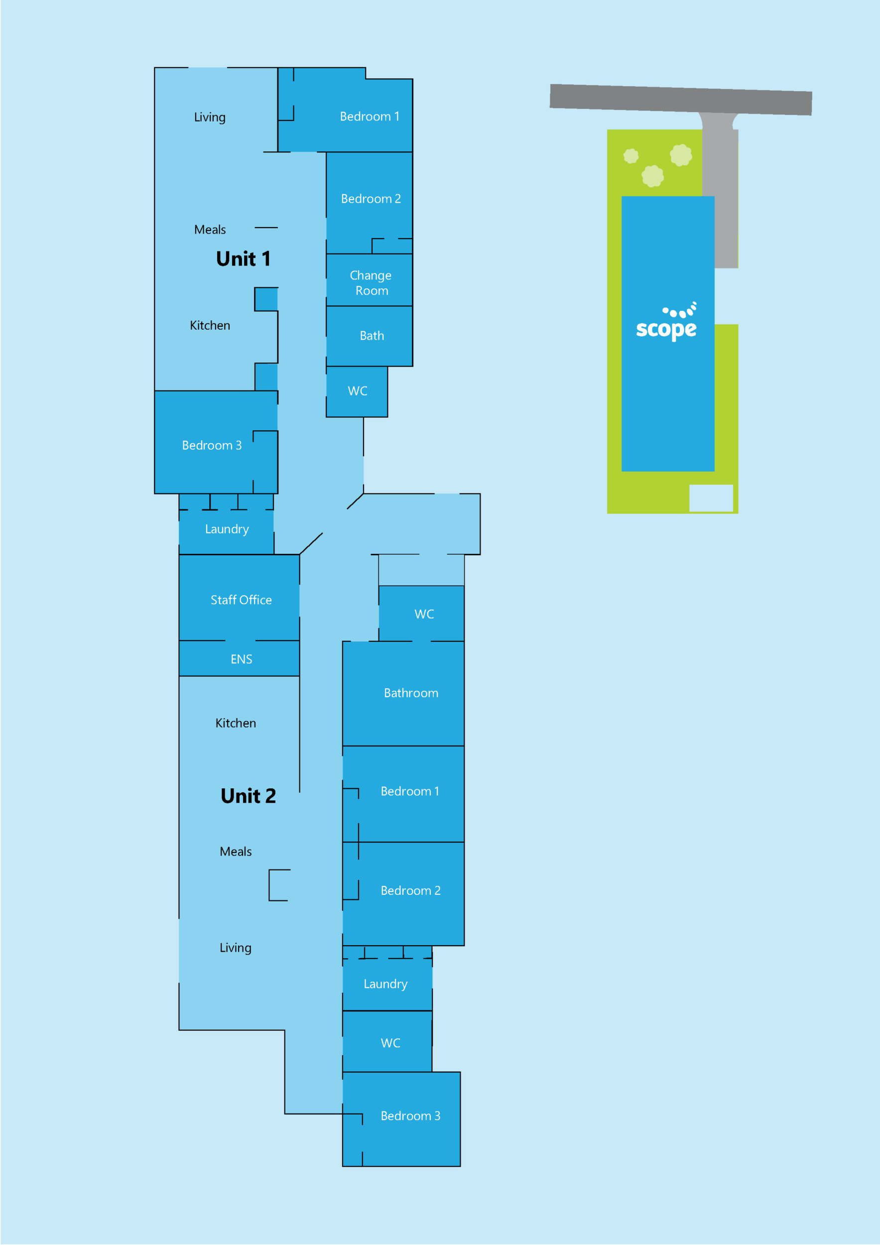Modern living conveniently close to the station and shops. — Floorplan 1