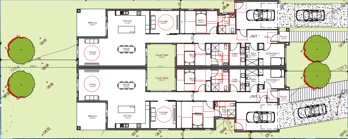 Contemporary HPS SDA Living—Two Side-by-Side Homes in Sydenham — Floorplan 1