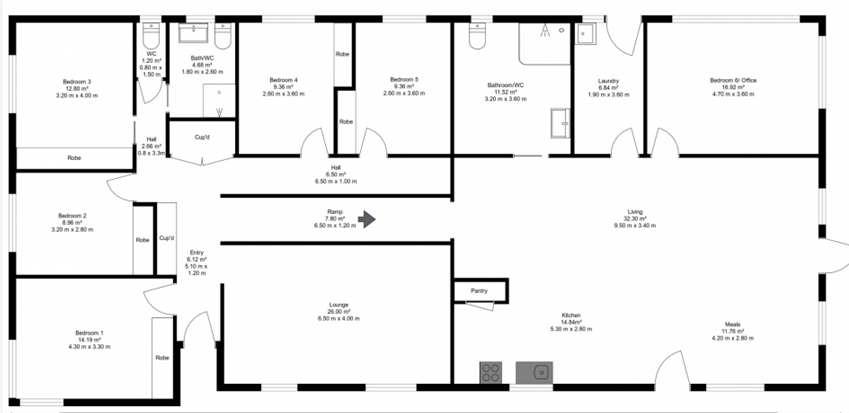 Specialist Disability Accommodation (SDA) registered as design category ‘Improved Liveability’ — Floorplan 1