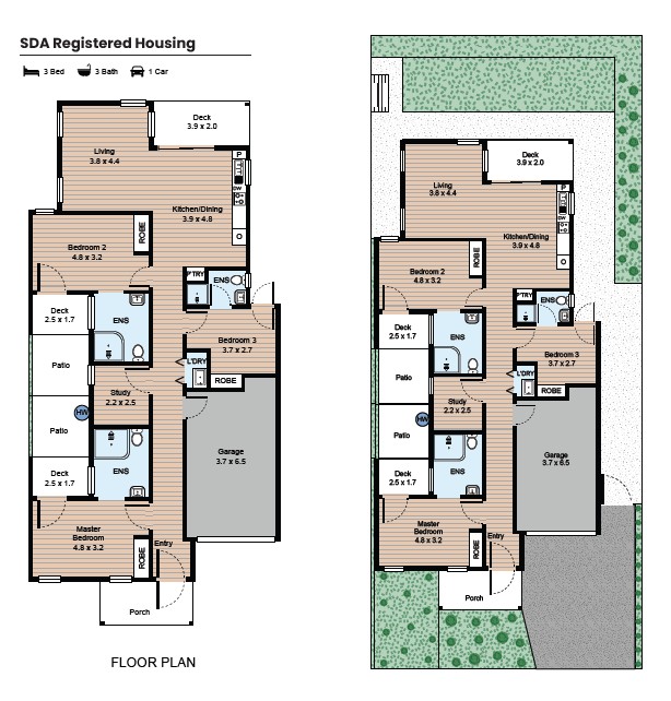 Brand New SDA Home Bring Your Own Supports Sole Occupancy — Floorplan 1