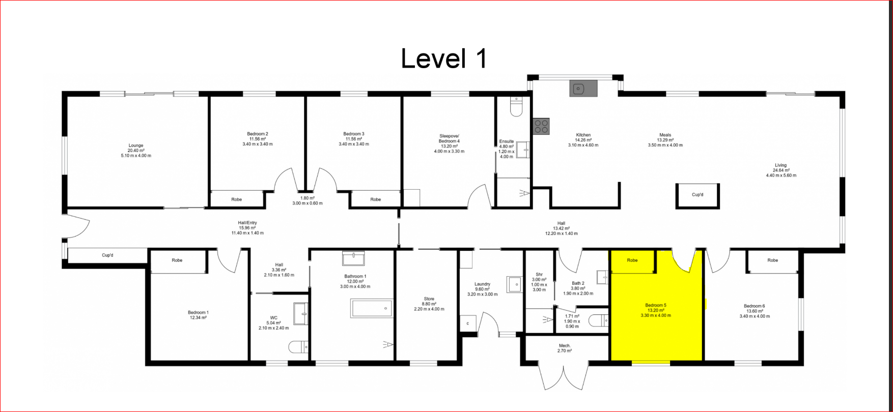 Don't miss this spacious, tightly held , leafy suburban living. — Floorplan 1