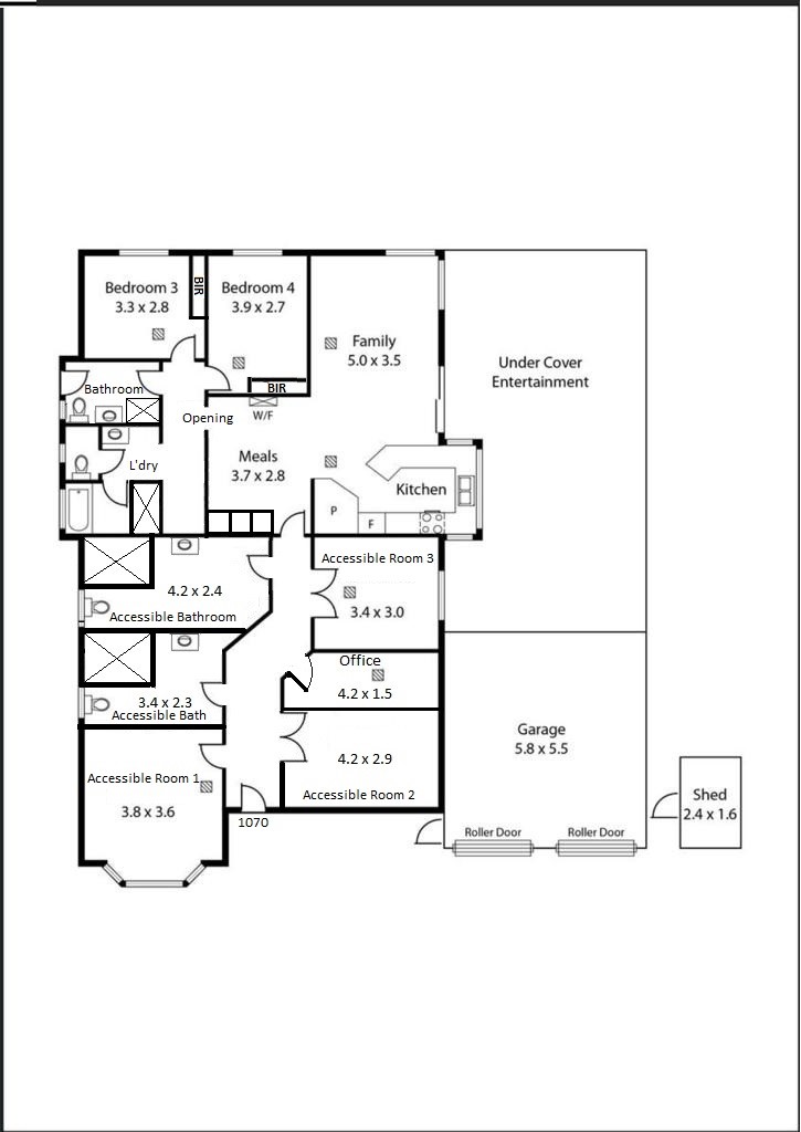 Accessible SIL Accommodation with Two Vacant Rooms on Adams Road, Craigmore — Floorplan 1