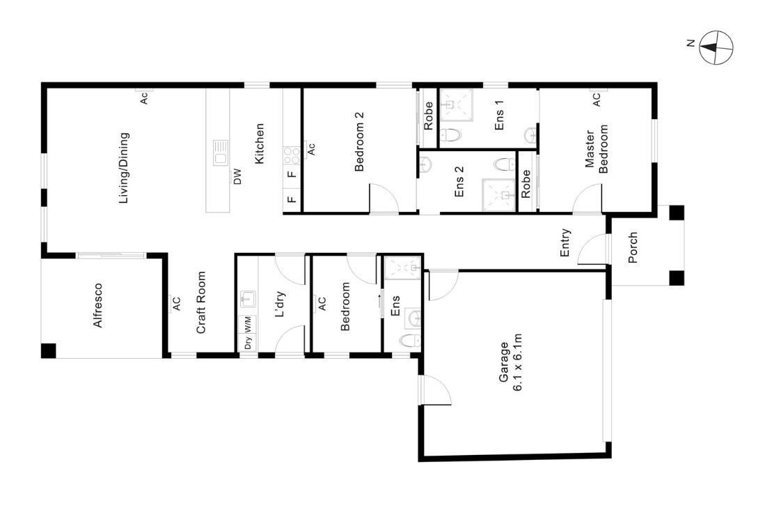 Accessible SIL Accommodation in Stingray St, Armstrong Creek VIC — Floorplan 1