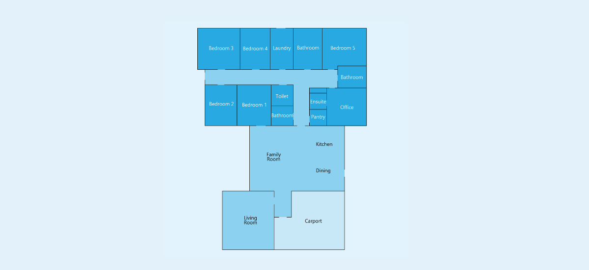 A bright and lovely home only 5 minutes from The Glen Shopping Centre! — Floorplan 1