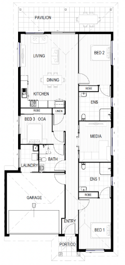 3 BR HPS SDA Home with OOA Room & Appendix H – Victoria Point — Floorplan 1