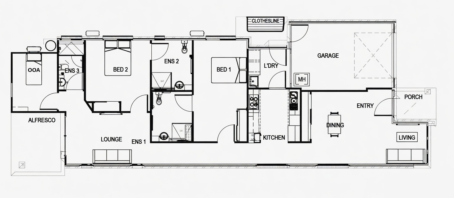 Now Available, 3 Bedroom HPS SDA, Family & Co-Tenancy Living in Brisbane — Floorplan 1