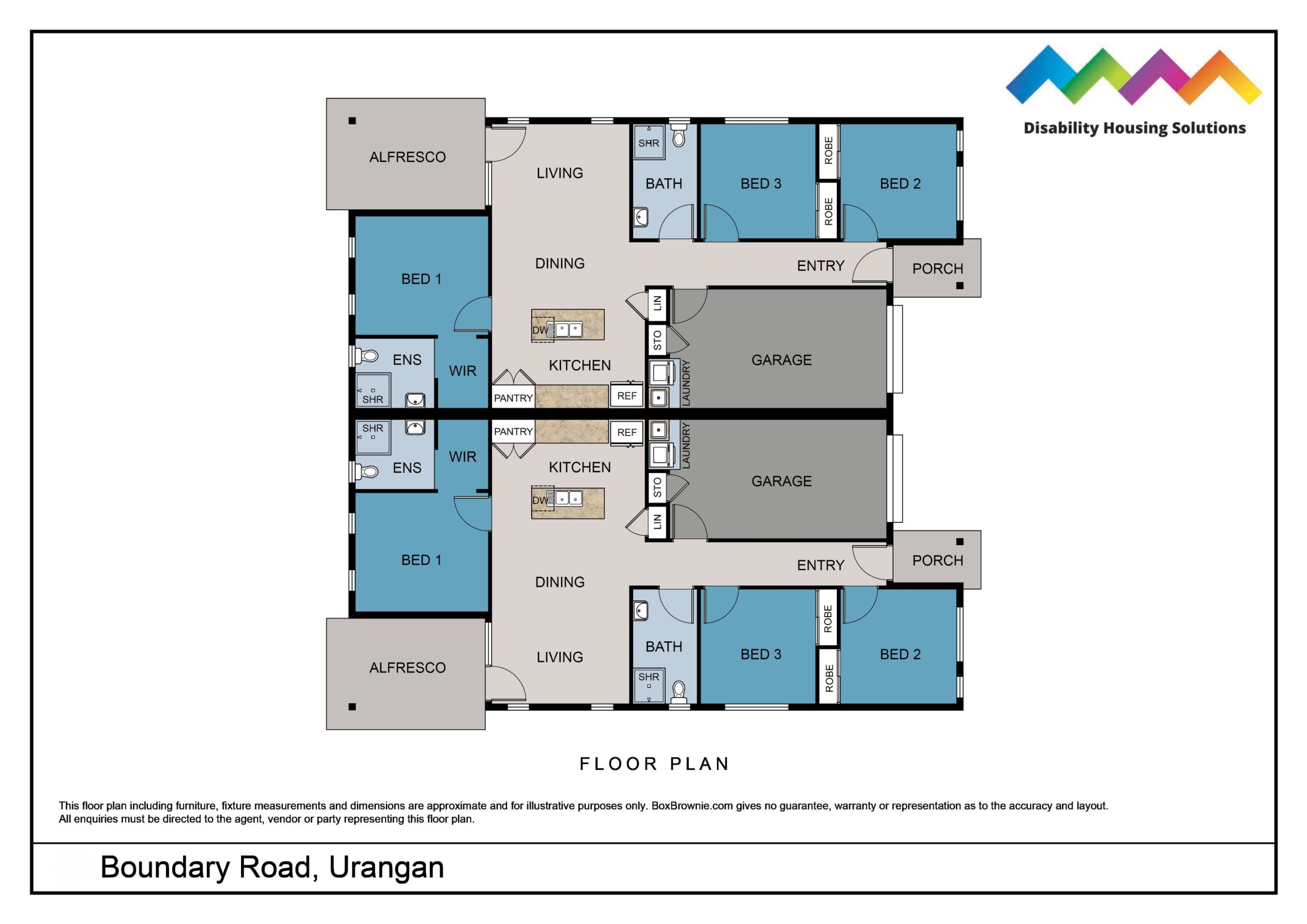 Urangan, Hervey Bay Qld - Robust Duplex (Villa Two) — Floorplan 1