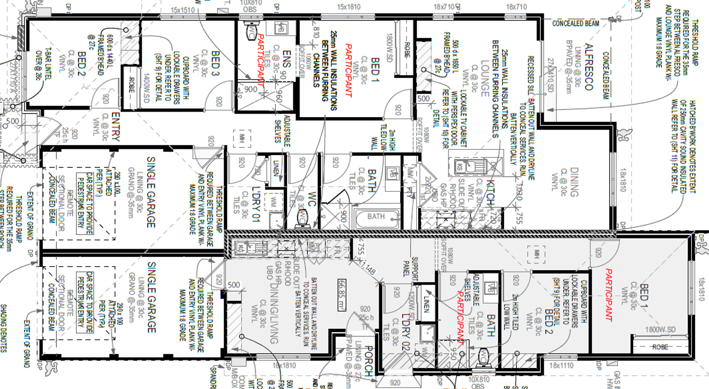 SDA Robust 2 x 1 Bedroom Villas plus OOA Sinagra, WA  204 — Floorplan 1