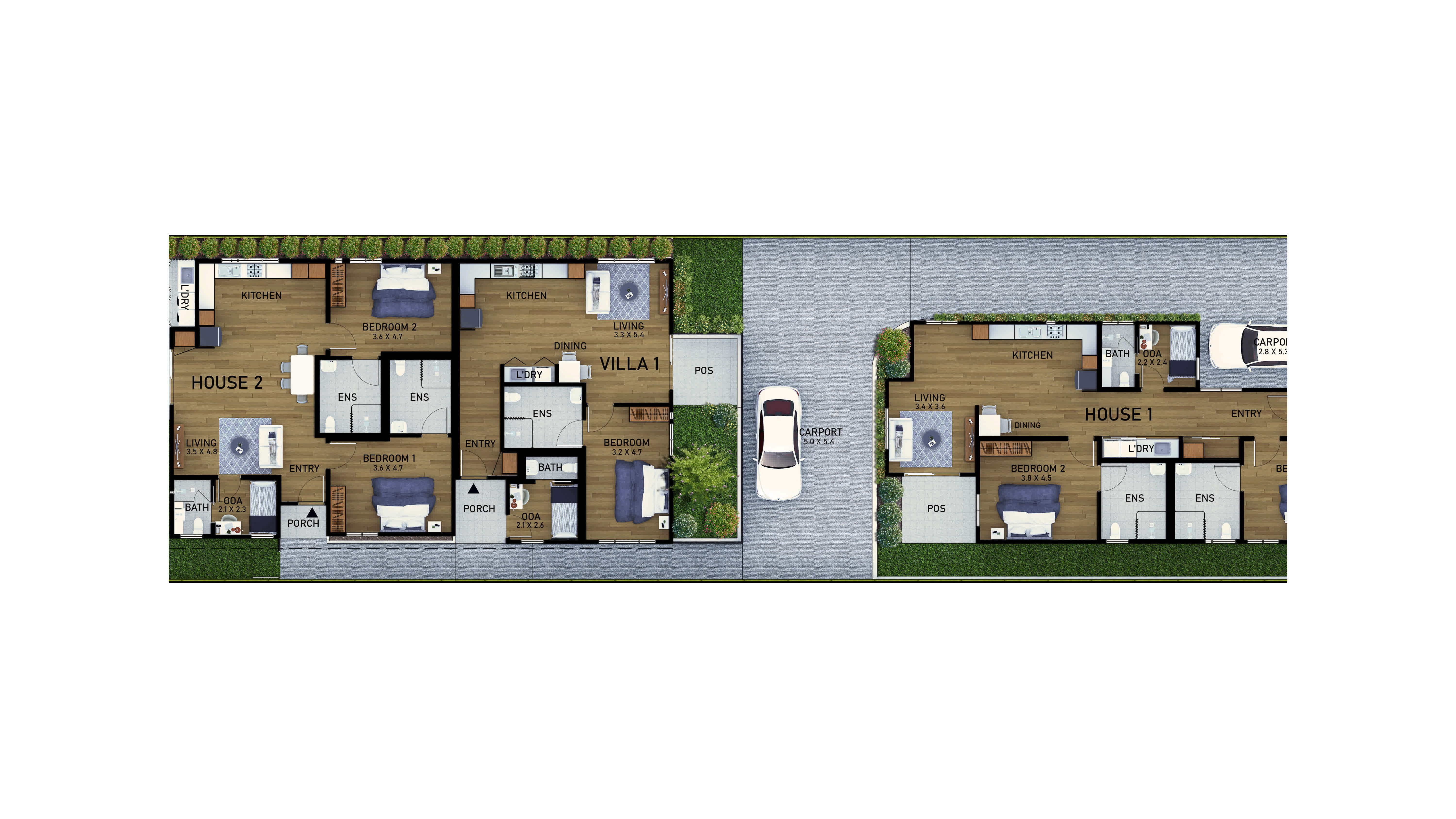 New, modern, independent living in Loftus — Floorplan 1