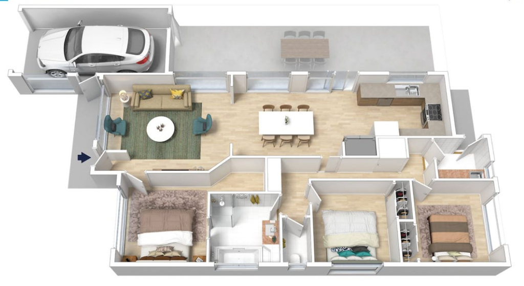 One ensuite bedroom vacancy available in a fully renovated house in Mill Park — Floorplan 1