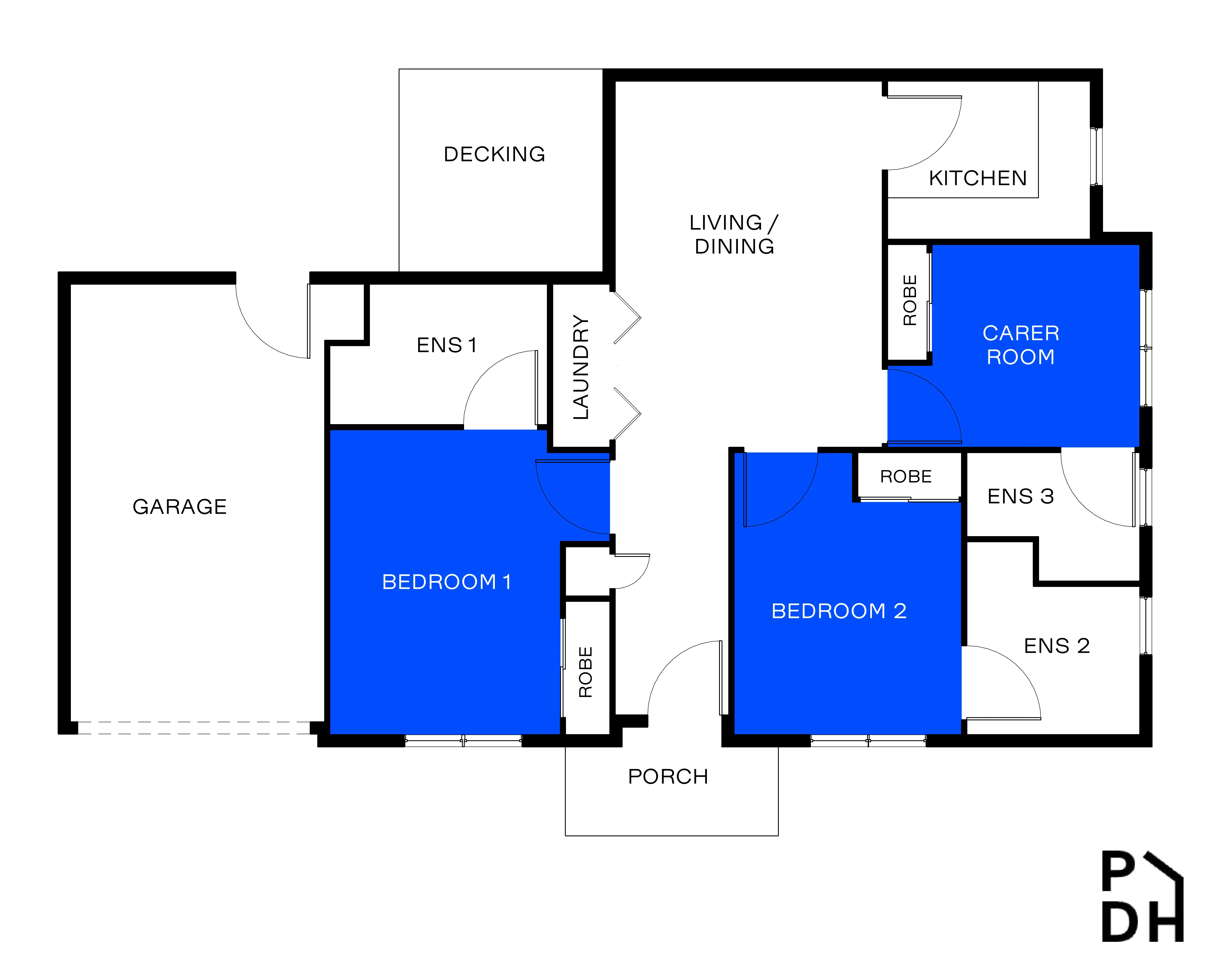 Craigieburn - SDA - Robust - Villa - 1 Residents — Floorplan 1