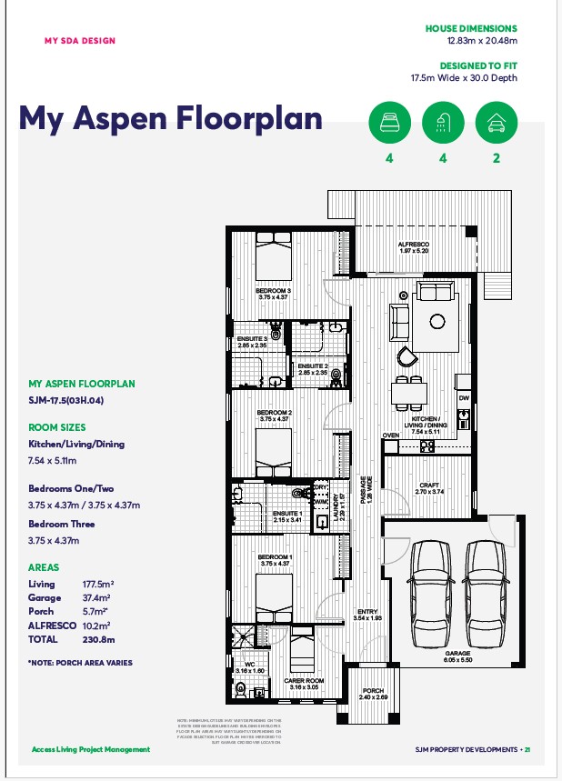 SDA High Physical Support / Robust Home Blackstone Heights, TAS — Floorplan 1