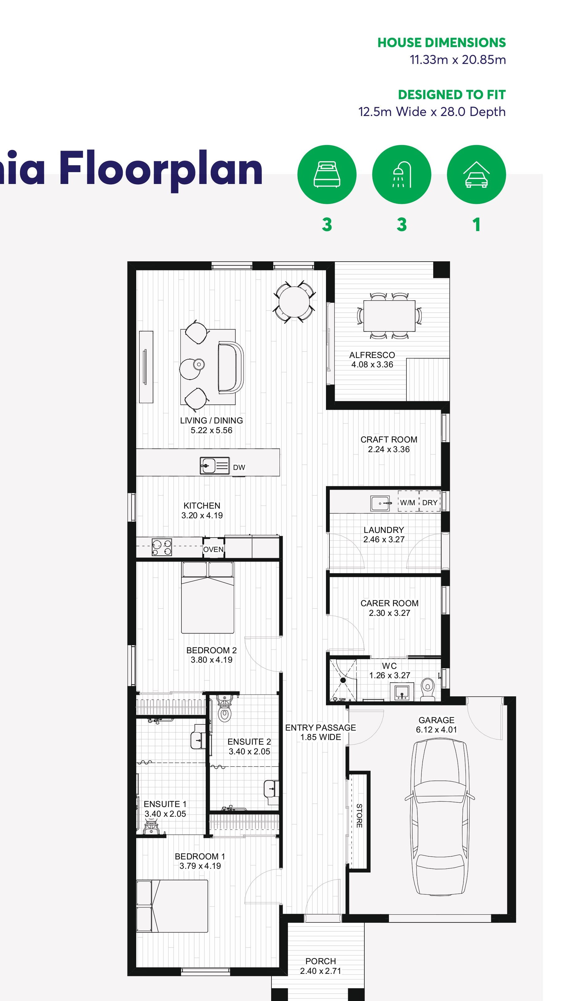 HPS, SDA Home Available in Clyde, Victoria - Ready to Move - In !!! — Floorplan 1