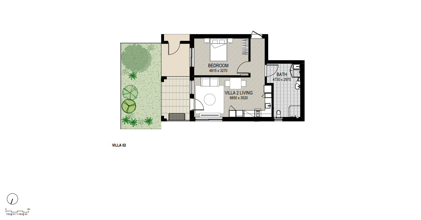 BRAND NEW - SDA HPS and Robust 1&2 bedroom villas in Bathurst (Mitchell) — Floorplan 1