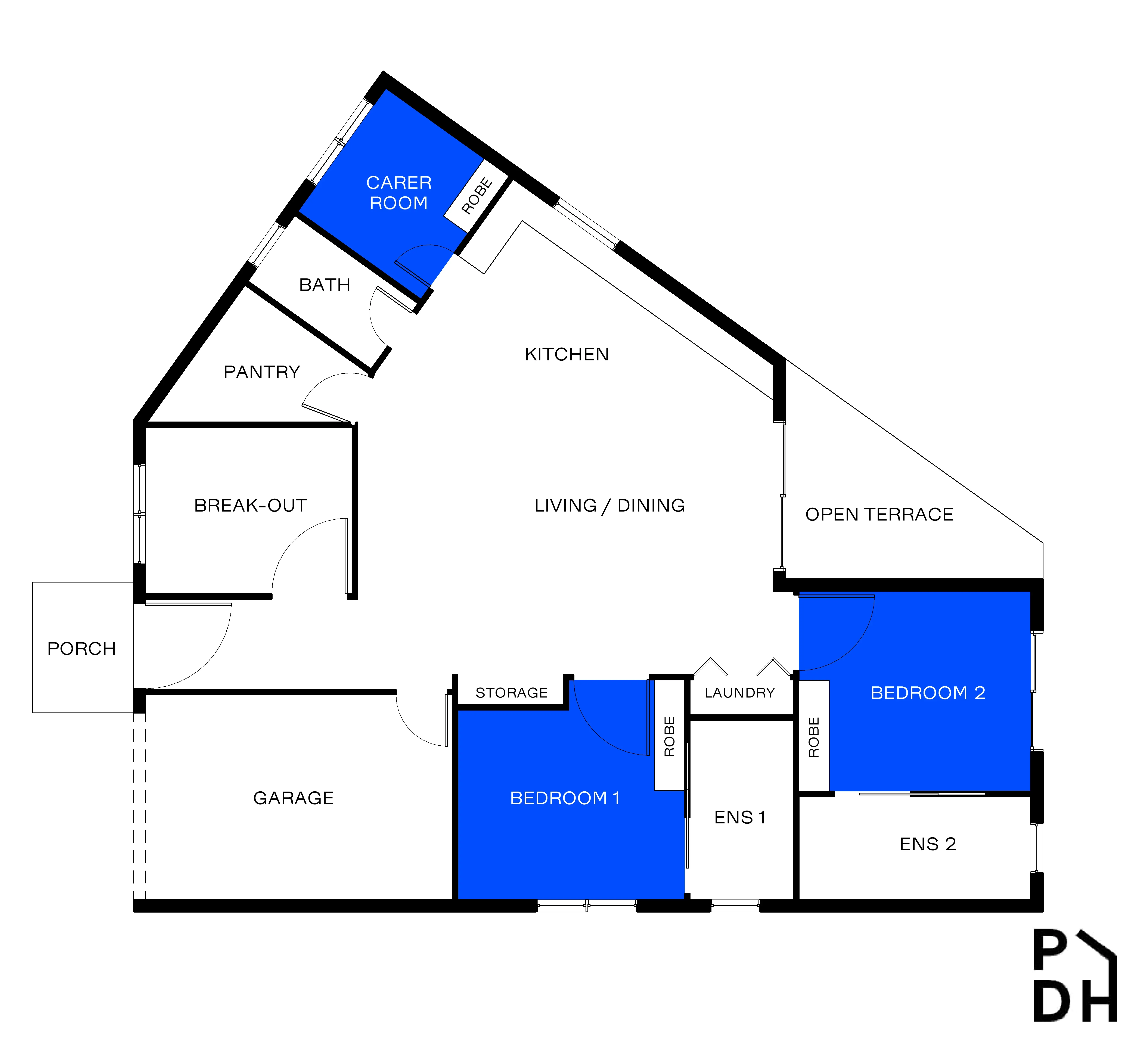 Springvale - SDA - High Physical Support - House - 2 Residents — Floorplan 2