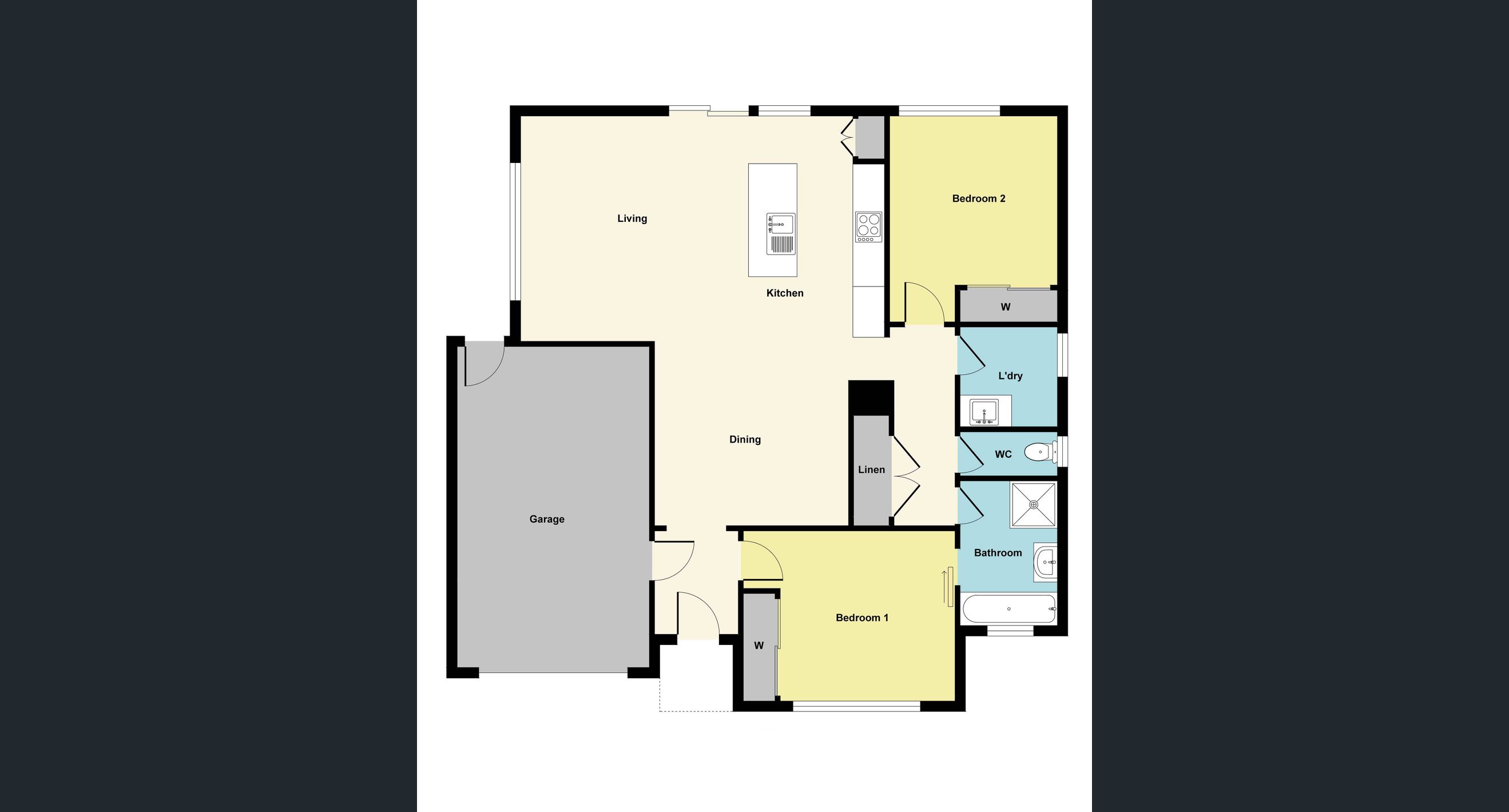 Single Resident Improved Liveability — Floorplan 1