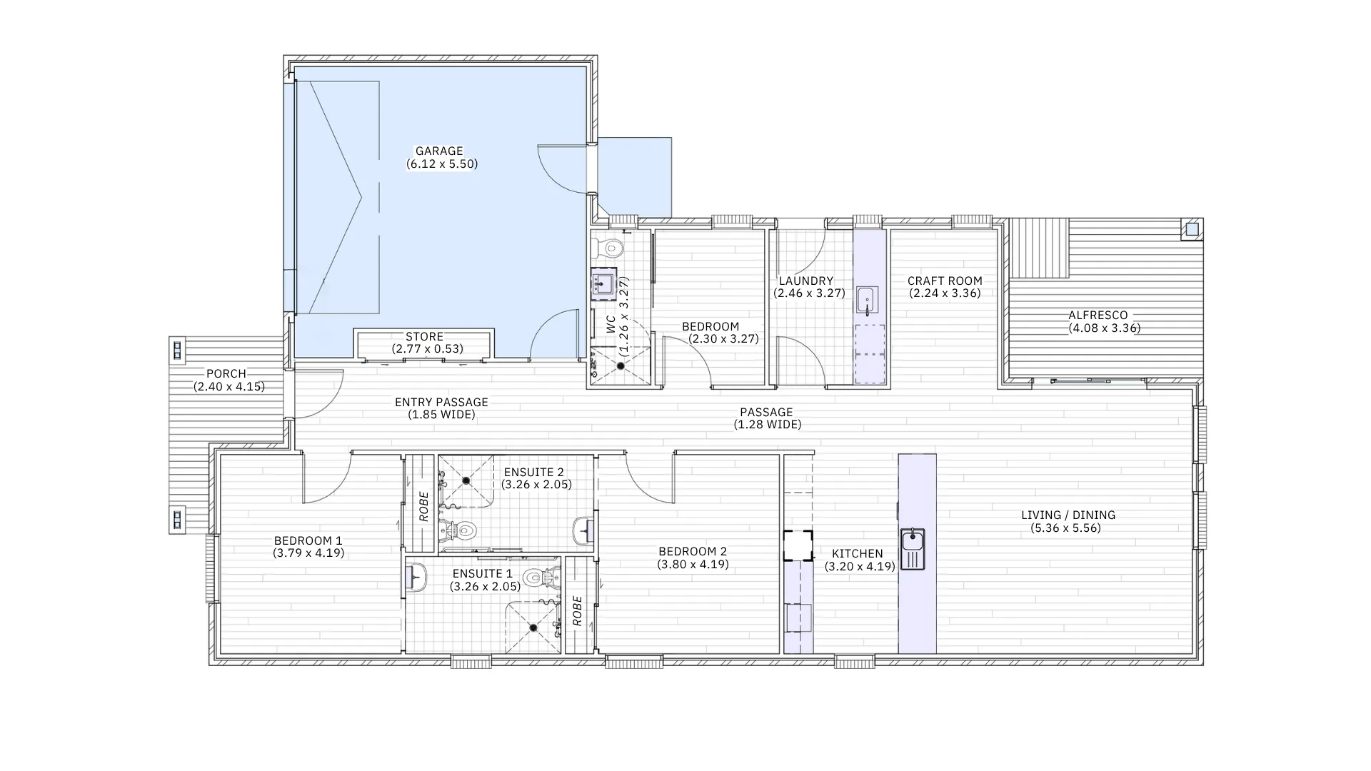 Armstrong Creek 70 | High Physical Support 2-Residents — Floorplan 1