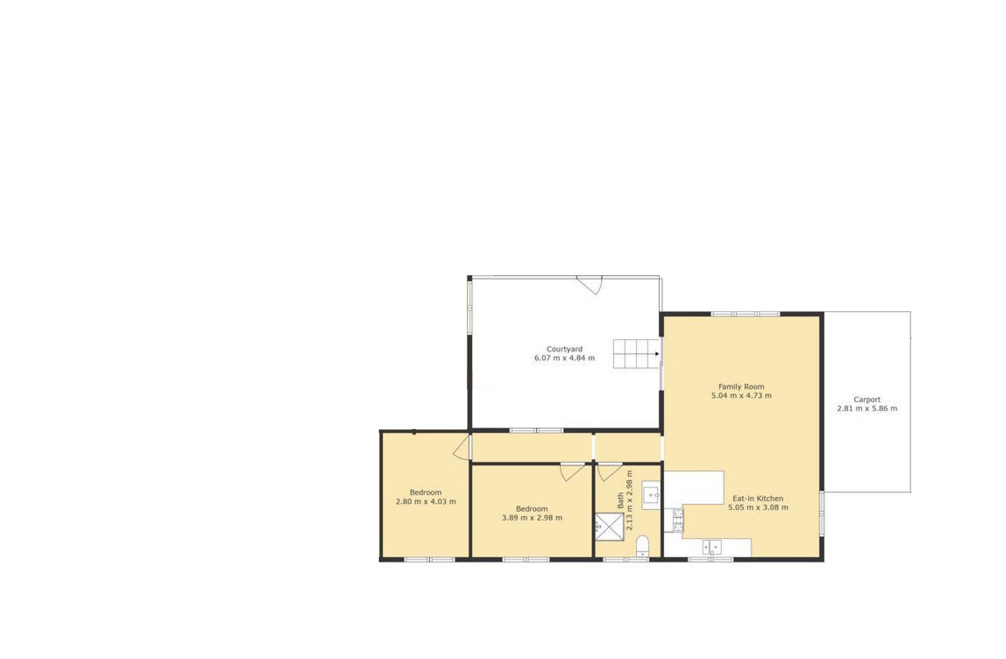 Charming Renovated Cottage-Style Unit in Central Armidale – 1/70 Niagara Street — Floorplan 1