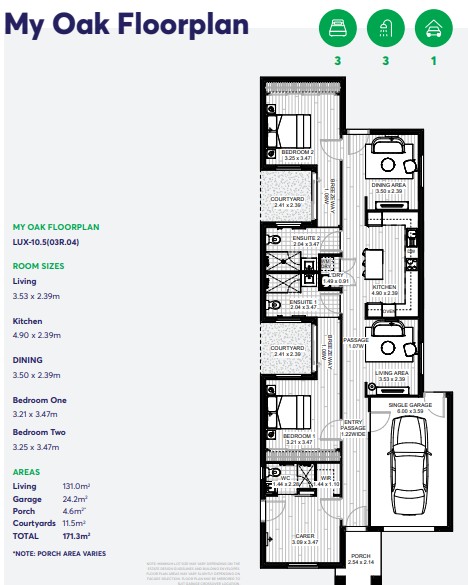 Spacious and Accessible Family Home at 14 Consaw Street, Armstrong Creek — Floorplan 1