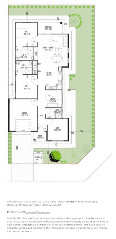 SDA Home – Davoren Park, SA — Floorplan 1