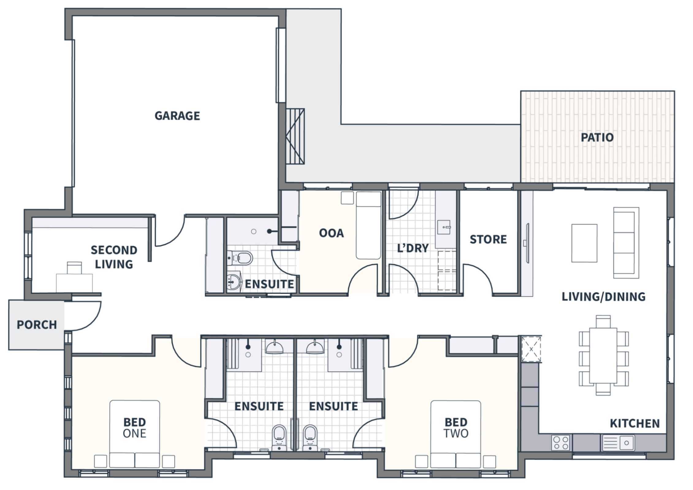 Brand New Two-Resident HPS Home in Naracoorte — Floorplan 1