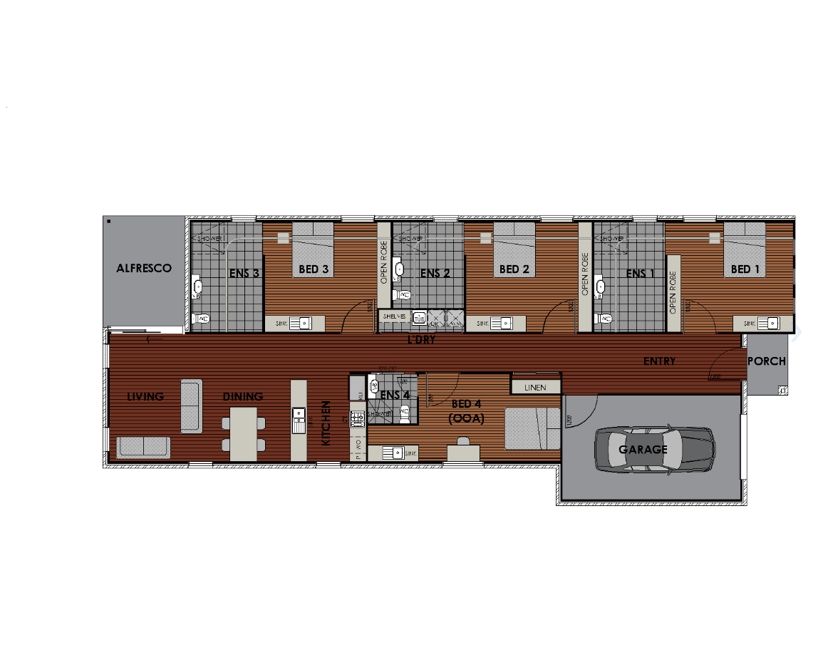 Baringa, Sunshine Coast QLD – High Physical Support (HPS) SIL House | 1 ROOM AVAILABLE! — Floorplan 1
