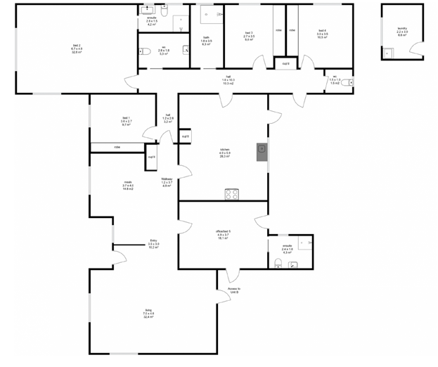 Improved Liveability home in Kew — Floorplan 1